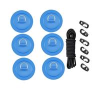 YROHGKPN Toppe multiuso ad anelli D, corda elastica con struttura in PVC in acciaio inox, per applicazioni marine, barche, tavole da surf, kayak, anelli D in acciaio inox per gommoni