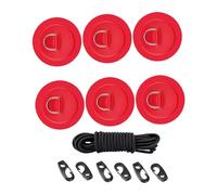 YROHGKPN Toppe multiuso ad anelli D, corda elastica con struttura in PVC in acciaio inox, per applicazioni marine, barche, tavole da surf, kayak, anelli D in acciaio inox per gommoni