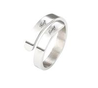 yrozvw Anello personalizzato a spirale per donna, anelli personalizzati con nome regolabili, anello con testo inciso al laser con promessa, regalo per matrimonio/fidanzamento