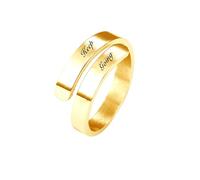 yrozvw Anello personalizzato a spirale per donna, anelli personalizzati con nome regolabili, anello con testo inciso al laser con promessa, regalo per matrimonio/fidanzamento