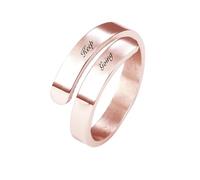 yrozvw Anello personalizzato a spirale per donna, anelli personalizzati con nome regolabili, anello con testo inciso al laser con promessa, regalo per matrimonio/fidanzamento