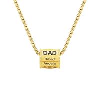 yrozvw Collana con ciondolo a barile personalizzato con nome, collana con testo inciso al laser personalizzato, regalo di gioielli incisi da uomo per padre/marito/figlio