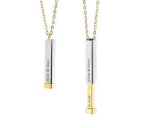 yrozvw Collana con nome personalizzato Incisione segreta nascosta Collana con messaggio d'amore personalizzato Collezione di barre scorrevoli Ti amo Collana per lei