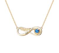 yrozvw Collana personalizzata con ali d'angelo Ciondolo infinito con pietra di nascita Collana di gioielli Regalo per il suo compleanno