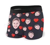 yrozvw Personalizzati Faccia Slip Biancheria Intima per Gli Uomini, Biancheria Intima Personalizzata per Gli Uomini Fidanzato Marito Boxer Slip con Foto Faccia Regali di San Valentino per Lui