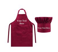 yrozvw Set di cappelli con nome personalizzato Grembiule da cuoco Regalo personalizzato per donne e uomini Grembiule da cucina regolabile con testo