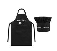 yrozvw Set di cappelli con nome personalizzato Grembiule da cuoco Regalo personalizzato per donne e uomini Grembiule da cucina regolabile con testo