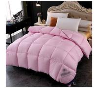 YRRA Piumino Matrimoniale Invernale Caldo Piumone in Piuma d Oca Bianco con Tessuto a Tenuta Piuma in Cotone 100% per Tutte Stagioni,B,150x200cm(1.5kg)