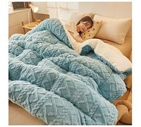 YRRA Trapunta Invernale, Coperta in Cashmere, Coperta Pesante per Letto, Piumino Matrimoniale Invernale Caldo, Coperta per Biancheria da Letto Domestica,Blu,150x200cm(3.5kg)