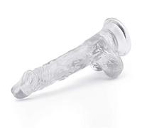 Yrrddxxoo - Morbido giocattolo a ventosa, resistente, impermeabile, ideale come regalo per le donne, per soddisfare la fantasia, molto utile (colore: trasparente)