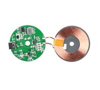 YRREATY Modulo Trasmettitore Caricabatterie Wireless Indicatore LED 24/7 | Indicatore LED integrato: standby rosso sempre acceso e ricarica verde sempre accesa, stato visibile durante carica.