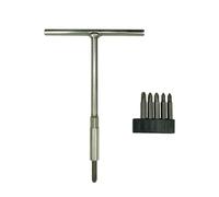 Yrsssa Set di chiavi con impugnatura a T e cacciavite JIS - Include 6 punte JIS (PH1, PH2, PH3) - Chiave con supporto magnetico - perfetta per moto, auto, biciclette e attrezzature giapponesi