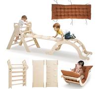 Yrthe Voitom Montessori giocattolo da arrampicata per interni e bambine, a partire dai 1,5 2 anni, per bambine 5 in 1, arco da arrampicata con cuscino scivolo, regalo per interni
