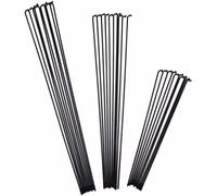 YRTHFJTJ 36 raggi e nippli per bicicletta in acciaio inox, 13 G, 13 K, diametro 2,2 mm, lunghezza 100-300 mm, curva a J, colore nero (125 mm)