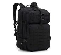 YRTHFJTJ Zaino militare, Zaino tattico, Zaini tattici militari da uomo di grande capacità da 45 litri, Borse d'assalto militare, Borsa da caccia da campeggio da trekking 3P all'aperto(Black)