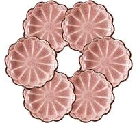 YRthongXy Ciotoline per salse, Tapas Bowls, Floral Pattern Dish Set for Dessert, Snack-Pink-Set of 4