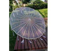 YRthongXy Ombrello di carta oleata, Chinese Oiled Paper Umbrella Traditional Bamboo Frame Vintage Artistic Decoration