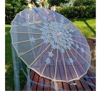 YRthongXy Ombrello di carta oleata, Chinese Oiled Paper Umbrella Traditional Bamboo Frame Vintage Artistic Decoration