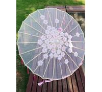 YRthongXy Ombrello di carta oleata, Chinese Oiled Paper Umbrella Traditional Bamboo Frame Vintage Artistic Decoration