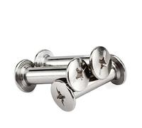 YRthongXy Rivetti, Rivetti per Pelle, 10sets Outer Diameter 4mm 5mm Stainless Steel Photo Album Screw Books Butt Screw(25mm (L)-OD 4mm (M3))