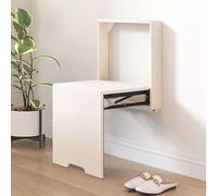 YRthongXy Sgabelli a parete nascosti, Foldable Wall Chair Invisible Shoe-Changing Stool Extra-Wide Seat, Wall Mounted Folding Chair Easy to Fold, for Living Room Bedroom Aisle Porch(White)