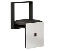 YRthongXy Sgabelli a parete nascosti, Folding Entryway Stool Wall Mounted Shoe Changing Stool, Square Shoe Bench Seat Space Saving Easy to Fold, for Entrance Hall Restroom Living Room(Black)