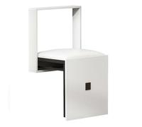 YRthongXy Sgabelli a parete nascosti, Folding Entryway Stool Wall Mounted Shoe Changing Stool, Square Shoe Bench Seat Space Saving Easy to Fold, for Entrance Hall Restroom Living Room(White)