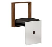 YRthongXy Sgabelli a parete nascosti, Folding Entryway Stool Wall Mounted Shoe Changing Stool, Square Shoe Bench Seat Space Saving Easy to Fold, for Entrance Hall Restroom Living Room(Dark Brown)
