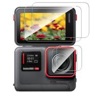 YRTIYO Pellicola protettiva compatibile per Insta360 Ace, 2 pellicole protettive per display LCD + protezione per obiettivo [4 pezzi], vetro temperato ultra trasparente 9H, anti-graffio