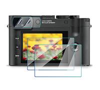 YRTIYO Q2 Pellicola protettiva compatibile con fotocamera Leica Q2 (2 schermi LCD in vetro+2 mirini in TPU), vetro temperato 9H, anti-graffio, anti-bolle, ultra trasparente (confezione da 4)