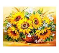 YRTMHU 5D Diamond Painting Kit Grandi Dimensioni Cestino di Girasole Pittura Diamante Fai da Te Kits per Adulti Bambini Soggiorno Camera da Letto Parete Decorazione (50x70cm)