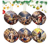 YRTUOP Addobbi Natalizi Gesù - 12 Pezzi Ornamenti Natalizi In Legno | Decorazioni Cristiane Gesù Bambino Per Parete Albero Finestra,Specchietto Retrovisore Auto Casa Soggiorno Camera Da