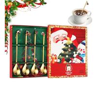 YRTUOP Cucchiai Natalizi per Caffè,4 Pezzi Acciaio Inossidabile Posate Per Le Feste - Cucchiai Per Tè Cucina - per Cucina Casa Party Planner Collezionisti Cena Stagionale Display Dessert Torta