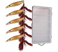 YRTUOP Escche Artificiali Da Di Tipo Swimbaits - 5 Pezzi Rivestimento Metallico Riflettente Con Paillettes - Esche Swimbait Per La Al Bass - per Uomini, Padre, Principianti, Professionisti, Fiume,