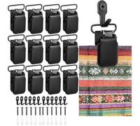 YRTUOP Ganci per arazzi da parete 12 Pezzi Ganci Espositori Antiscivolo per | Fermagli d'Arte Tessile da Parete Quilters Collezionisti Proprietari Inquilini Home Office Appartamento Salotto Camer
