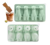 YRTUOP Per Ghiaccio | Forma Alpaca Vassoio Bevande Originale,4 Scomparti In Silicone Per Cucina - per Tè Cocktail Caffè Casa Party all Aperto Campeggio