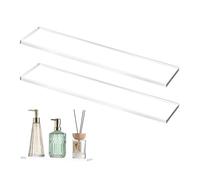 YRTUOP Ripiani Di Ricambio Per Armadi | Acrilico Trasparente 2 Pezzi Archiviazione,Sostituzione Scaffali Bagno Inseribili | Per Oggetti Da Cucina Cosmetici Bagno Camera Soggiorno Appartamento