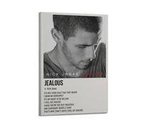 YRTWR I WBRRB Jealous by Nick Jonas, poster artistico da parete per camera da letto, film, 30 x 45 cm, con cornice
