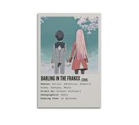 YRTWR I WBRRB Poster artistico da parete con immagine di Darling in The Franxx, per camera da letto, film, 60 x 90 cm, senza cornice