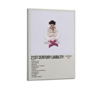 YRTWR I WBRRB Poster artistico da parete con immagine di Yungblud "21st Century Liability by Yungblud", per camera da letto, film, 50 x 75 cm, con cornice