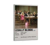 YRTWR I WBRRB Poster artistico da parete con stampa di Legally Blonde per camera da letto e film, 50 x 75 cm, stile cornice