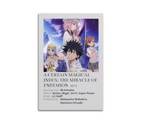 YRTWR I WBRRB Poster artistico da parete per camera da letto con film "A Certain Magical Index Il miracolo di Endymion", 30 x 45 cm, senza cornice