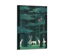 YRTWR I WBRRB Poster da parete con immagine di Big Fish & Begonia2, per camera da letto, film, 50 x 75 cm, stile cornice
