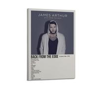 YRTWR I WBRRB Poster da parete con immagine di James Arthur con scritta "Back from the Edge", per camera da letto, film, 30 x 45 cm, con cornice