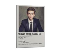 YRTWR I WBRRB Poster da parete con immagine di Thomas Brodie-Sangster, per camera da letto, film, 50 x 75 cm, con cornice