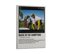 YRTWR I WBRRB Poster da parete Magic in The Hamptons di Social House & Lil Yachty, decorazione artistica da parete per camera da letto e film, 20 x 30 cm, stile cornice
