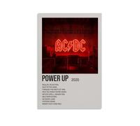 YRUAWRH AC DC Power Up, poster decorativo da parete su tela, stile vintage, per camera da letto, soggiorno, 30 x 45 cm, senza cornice