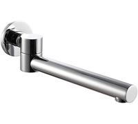 YRUIIA Bocca Erogazione per Vasca o Lavabo Muro Rotazione di 180°Bocca per Vasca da Bagno Bocca Erogazione Rubinetto Vasca-Chrome-B.