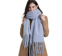 YRUIIA Sciarpa Donna Sciarpa Lunga Lunga Addensata per Le Donne Cashmere Artificiale Invernale Caldo Sciallone A Magazzino Grande (220 * 50 Cm) (baby blue)