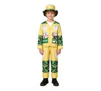 Yruioon Bambini Costume Cosplay Completo Da Custode Dello Zoo Tuta Bambine | Camicia Cape Con Colletto,Maglia,Pantaloni E Cappello,La Festa,Gioco D'Immaginazione,Spettacolo Teatrale,Natale,Visite Al Zoo